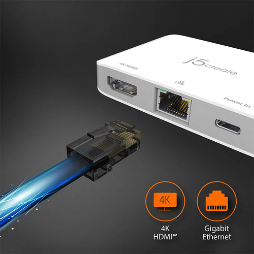 J5Create JCA351 USB-C to 4K HDMI Ethernet Adapter