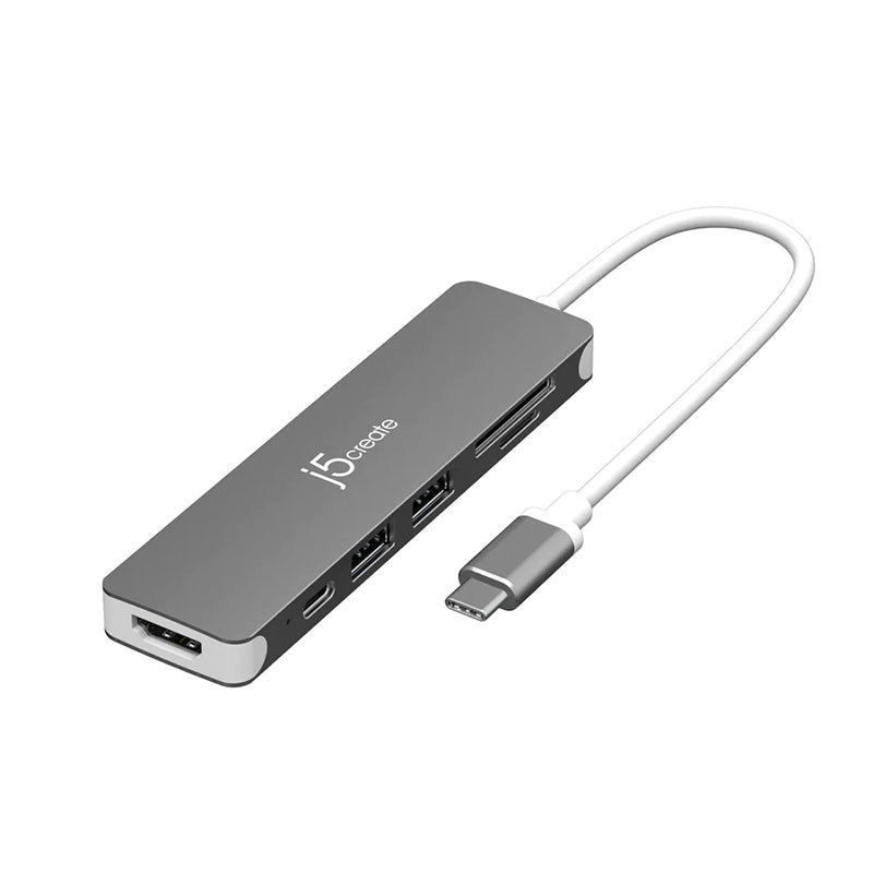 J5Create JCD353 6-in-1 USB-C to 4K HDMI Multi-Port Hub