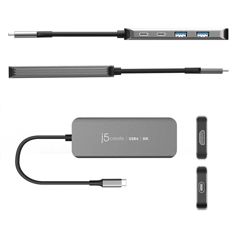 J5Create JCH453 8K USB4 Travel Hub (6-in-1)