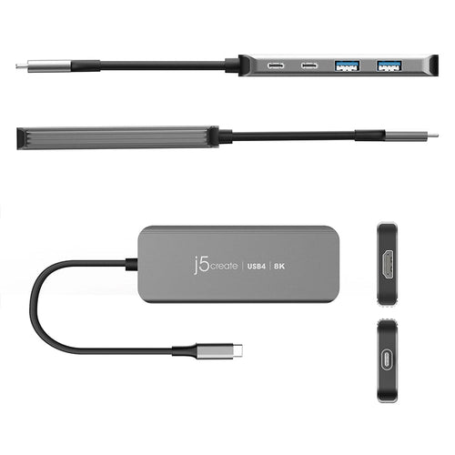 J5Create JCH453 8K USB4 Travel Hub (6-in-1)