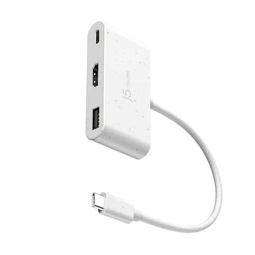 J5Create JCA379EW ECO USB-C to HDMI & USB A with PD (White)