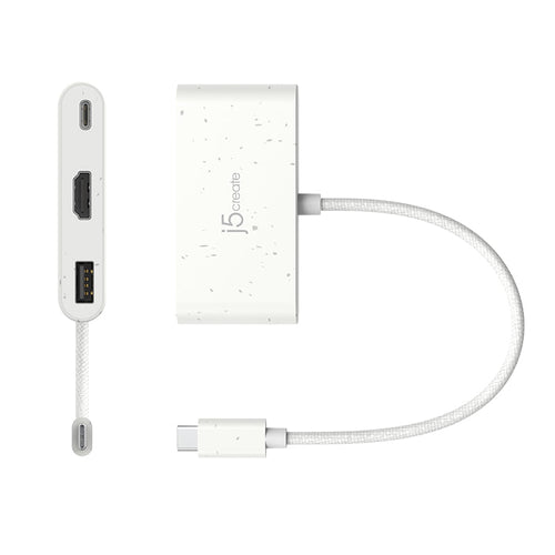 J5Create JCA379EW ECO USB-C to HDMI & USB A with PD (White)
