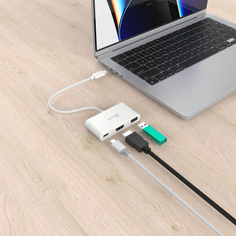 J5Create JCA379EW ECO USB-C to HDMI & USB A with PD (White)