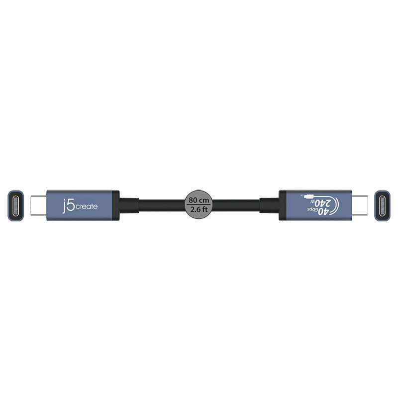 J5Create JUC29L08 USB4 240W USB-C PD 3.1 E-Marker Cable