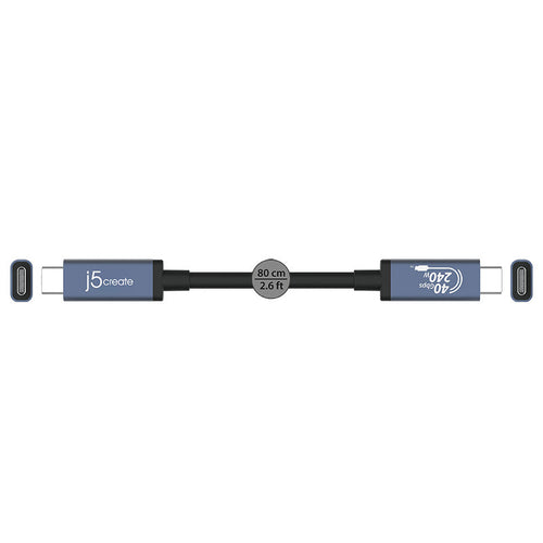 J5Create JUC29L08 USB4 240W USB-C PD 3.1 E-Marker Cable