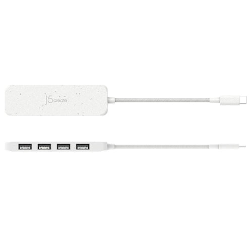 J5Create JCH341EW USB-C 4-Port Type A Gen 2 Hub (White)
