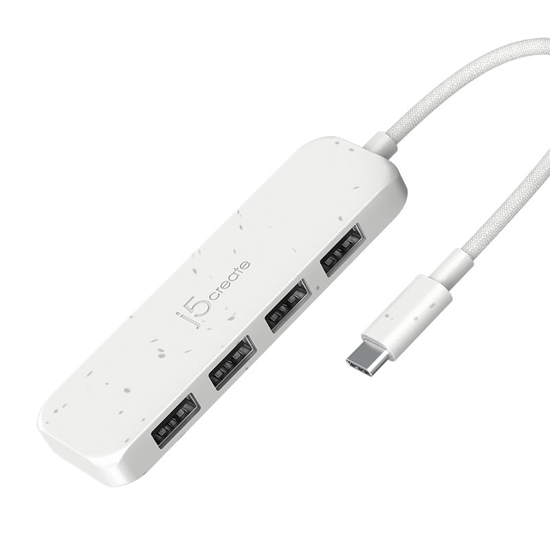 J5Create JCH341EW USB-C 4-Port Type A Gen 2 Hub (White)
