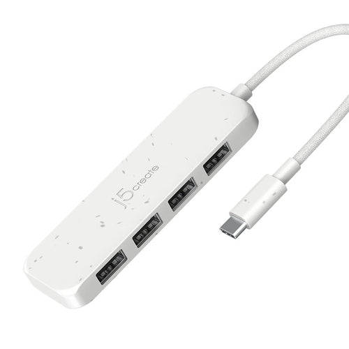 J5Create JCH341EW USB-C 4-Port Type A Gen 2 Hub (White)