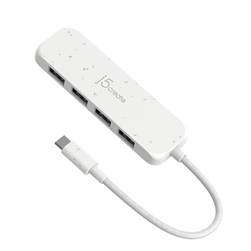 J5Create JCH341EW USB-C 4-Port Type A Gen 2 Hub (White)