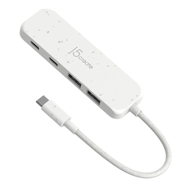 J5Create JCH342EW USB-C 4-Port 2C2A Hub (White)