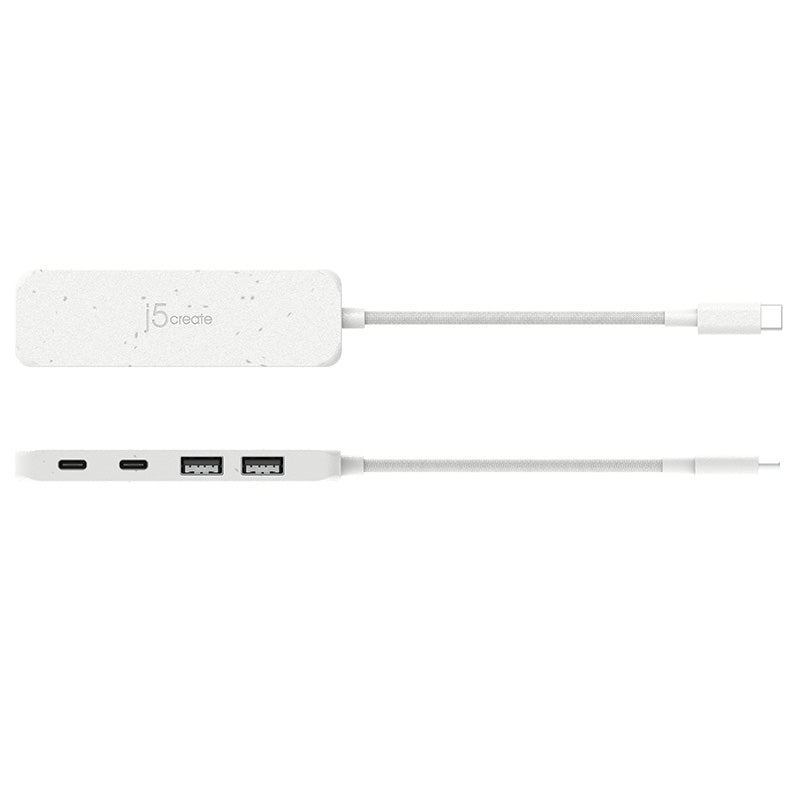J5Create JCH342EW USB-C 4-Port 2C2A Hub (White)