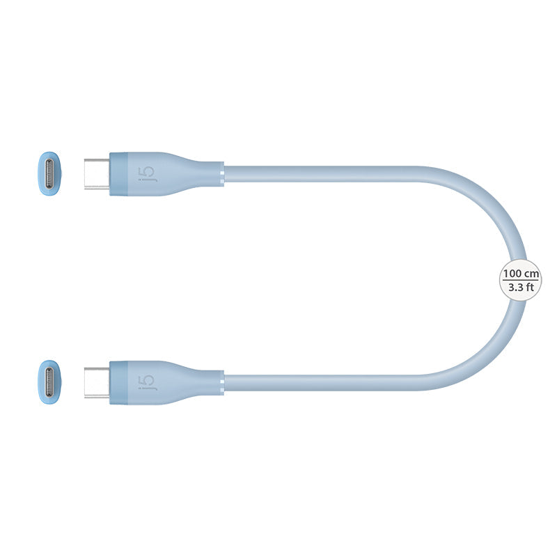 J5Create JUCX17C USB-C 60W Fast Charging Cable (Blue)