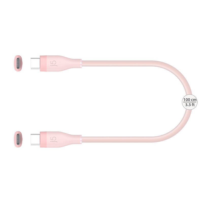 J5Create JUCX17R USB-C 60W Fast Charging Cable (Pink)