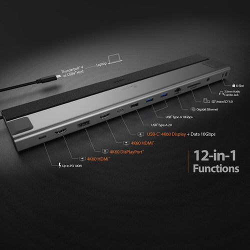 J5Create JCD554 USB4 Triple 4K Display Docking Station