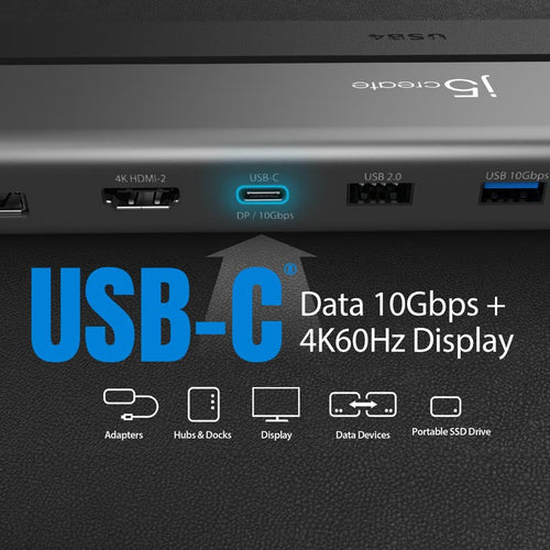 J5Create JCD554 USB4 Triple 4K Display Docking Station