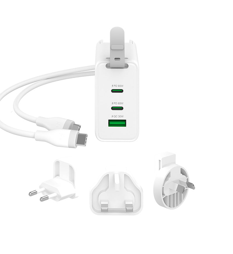 J5Create JUP3565CV 65W GaN USB-C 3-Port Traveller Charger
