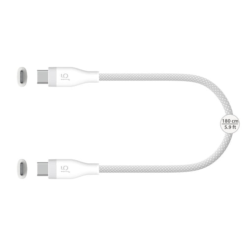 J5Create JUCX18L18R USB C to C 60W Fast Charging Cable (White)