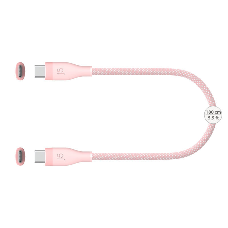 J5Create JUCX18L18R USB C to C 60W Fast Charging Cable (Pink)