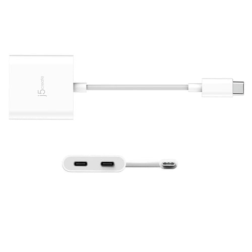 J5Create JCA164 USB-C to Dual USB-C with Video/Power Delivery