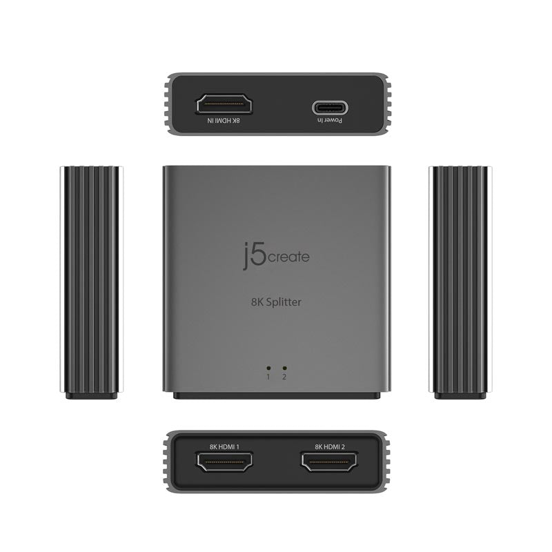 J5Create JDSH812 8K HDMI 2.1 2-Way Splitter