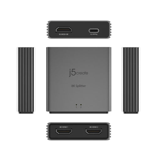 J5Create JDSH812 8K HDMI 2.1 2-Way Splitter