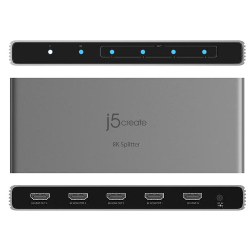 J5Create JDSH814 8K HDMI 2.1 4-Way Splitter