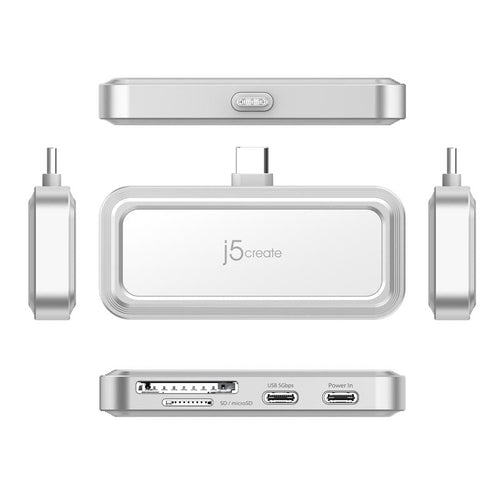 J5Create JCH167 USB-C to Dual USB-C & SD Card for Smartphone
