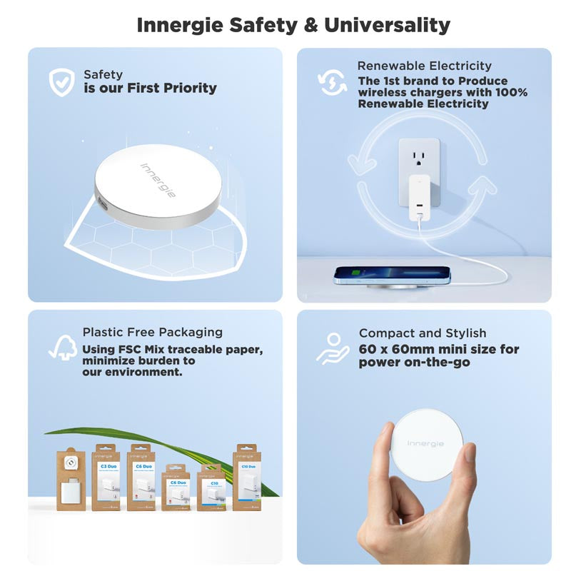 Innergie WPTT-15AB JAMTA 15W Qi2 Magnetic Wireless Charger