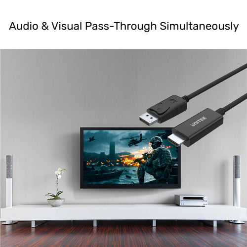 Unitek Y-5118CA Display Port to HDMI (M) Cable FHD 1.8M
