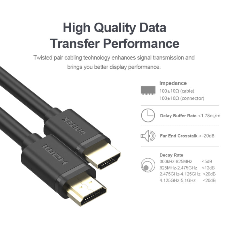 Unitek Y-C138M HDMI Cable 2.0 4K 2M