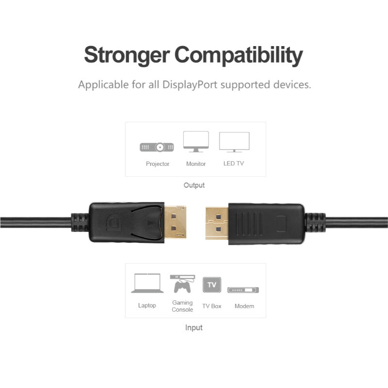 Unitek Y-C607BK Display Port Male to Male Cable (Black) 1.5M