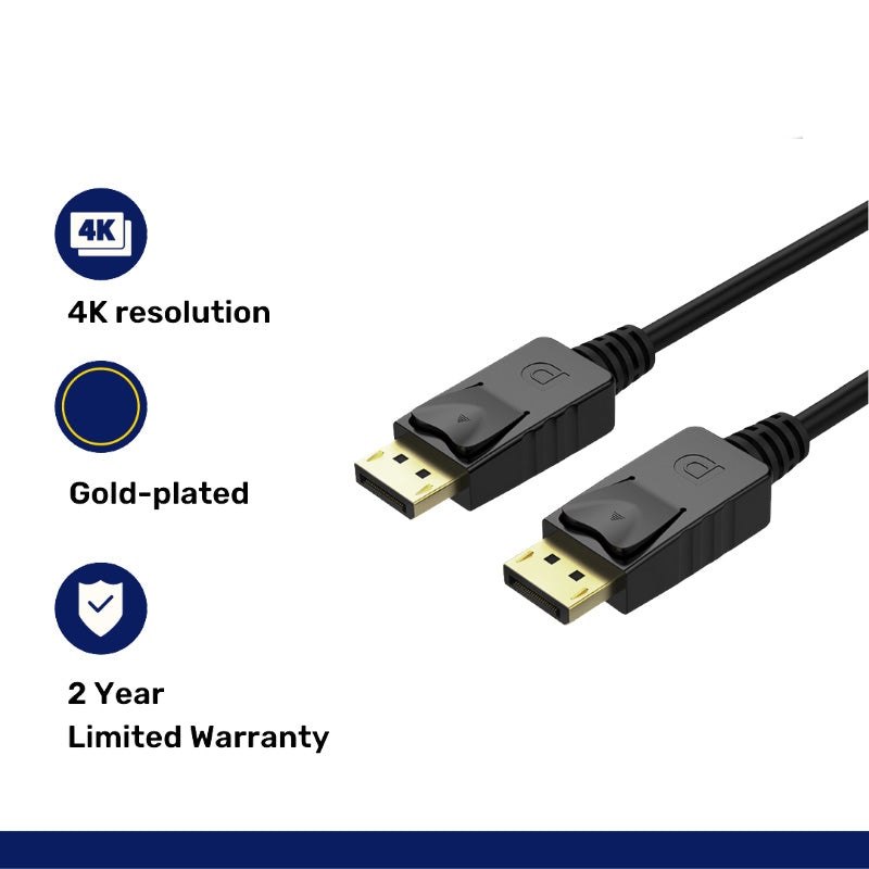 Unitek Y-C609BK Display Port Male to Male Cable (Black) 3M