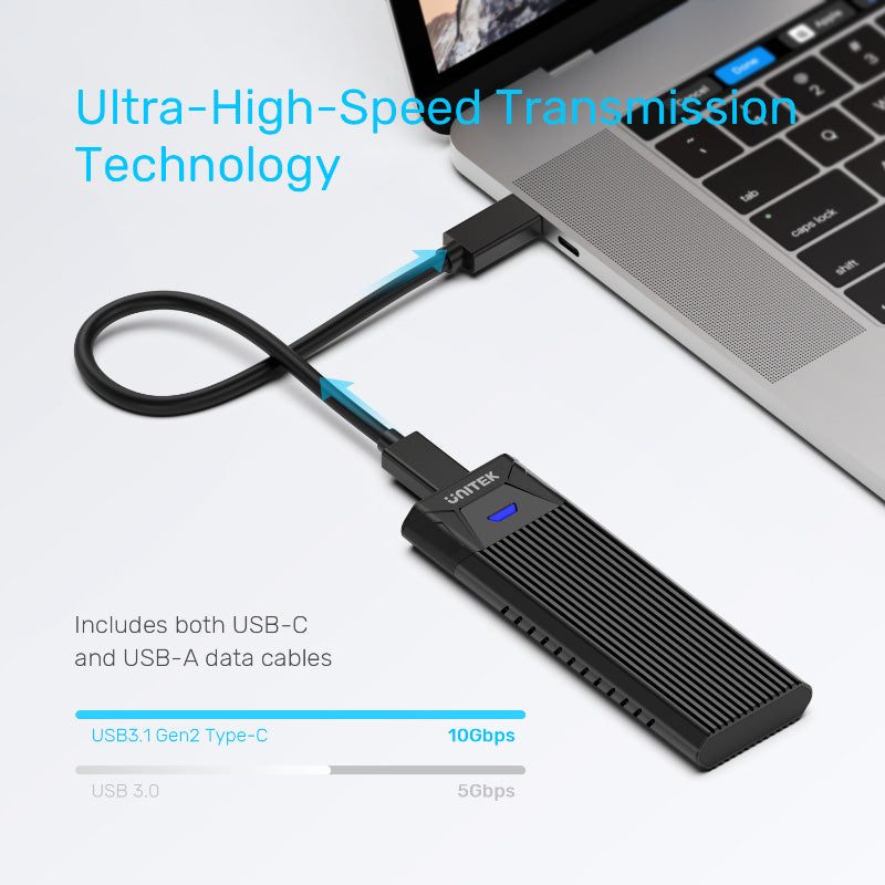 Unitek S1203ABK SolidForce PCIe/NVMe M.2 SSD Enclosure Lite