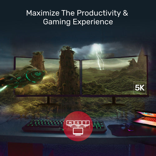 Unitek V1407A 8K USB-C to Dual DisplayPort 1.4 Adapter