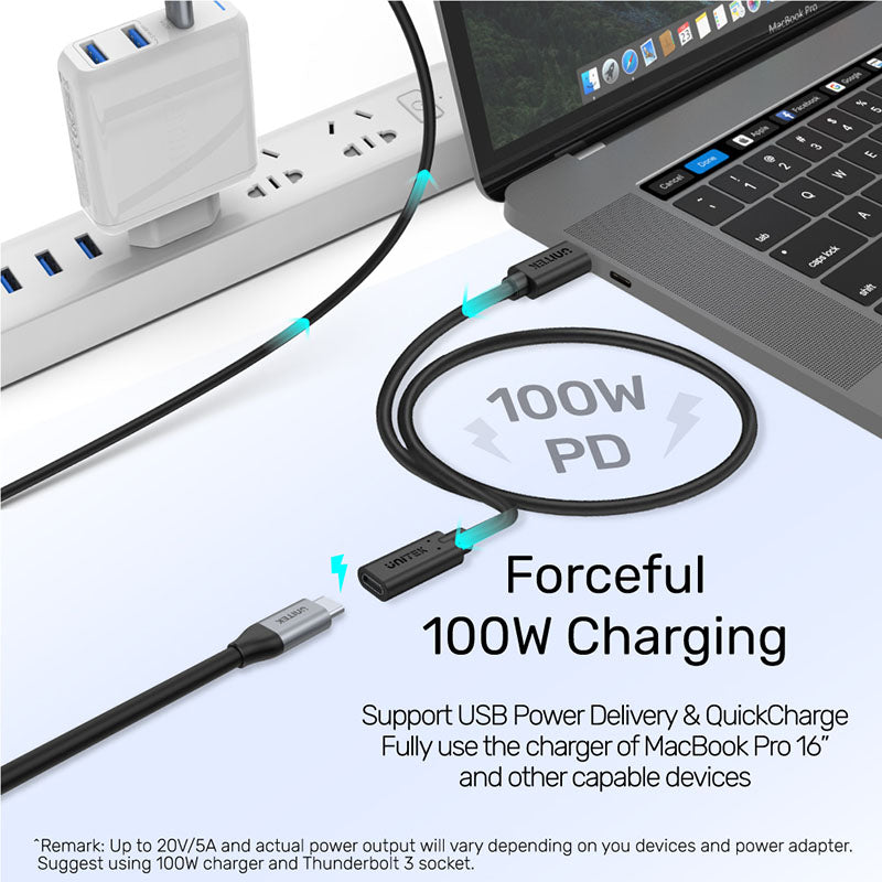 Unitek C14086BK USB 3.2 Gen2 Full-Featured USB-C Extension Cable (1.5M)
