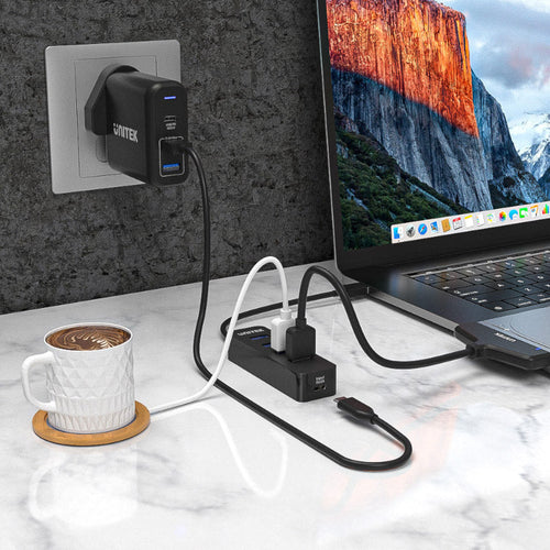 Unitek H1117A 4 Ports Powered USB Hub with USB-C Power Port