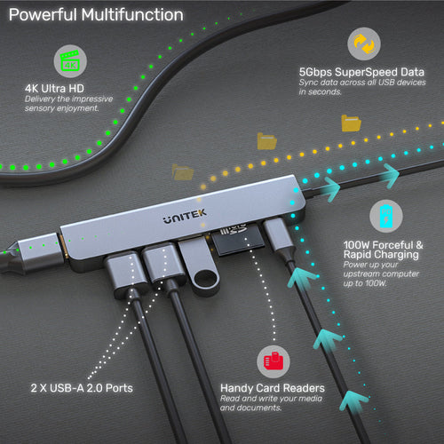 Unitek H1118A uHUB S7+ 7-in-1 USB-C Hub
