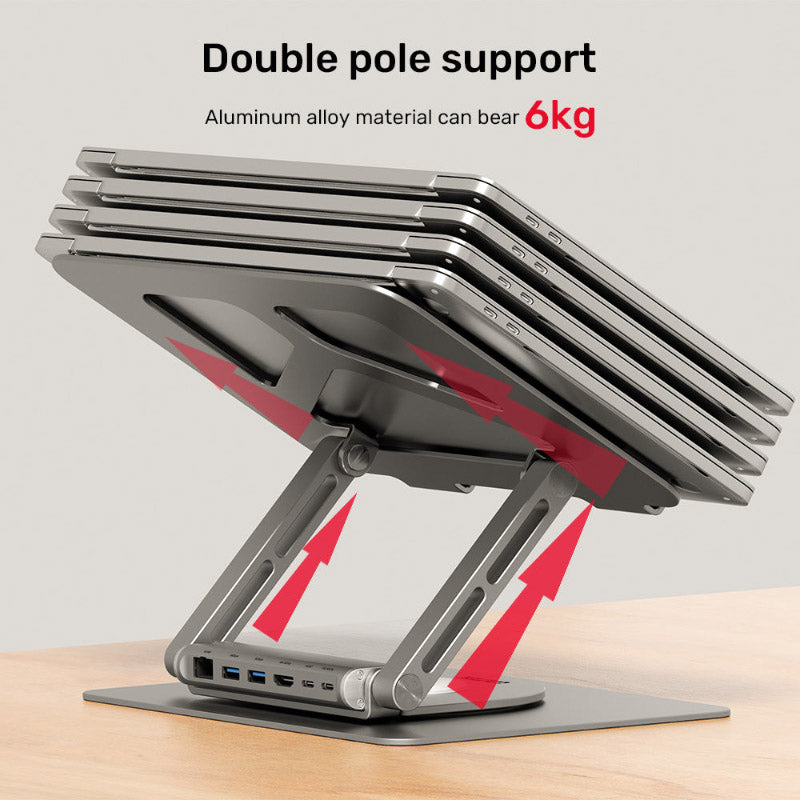 Unitek D1109A 360° Rotating Laptop Stand Hub PD100W