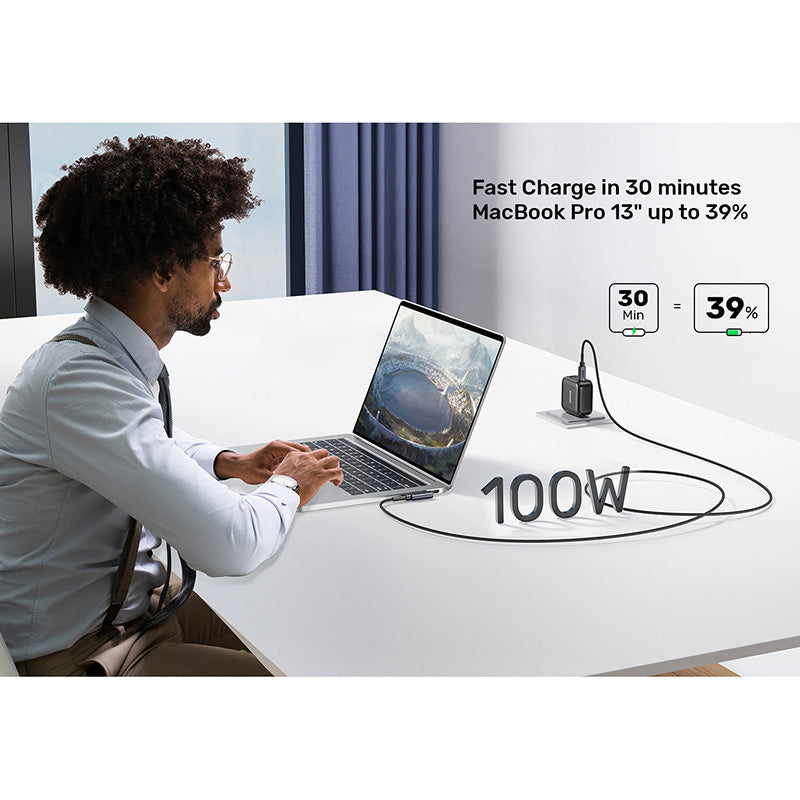 Unitek C14123BK 100W USB-C Cable 90-Degree (2M)