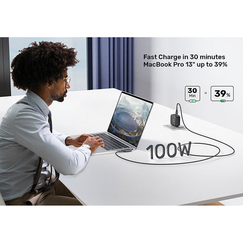 Unitek C14123BK 100W USB-C Cable 90-Degree (2M)