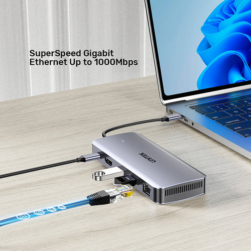 Unitek D1120A 6-in-1 USB-C Hub with M.2 SSD Enclosure