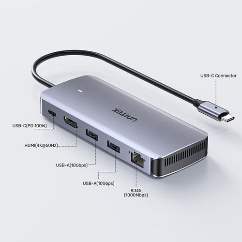 Unitek D1120A 6-in-1 USB-C Hub with M.2 SSD Enclosure