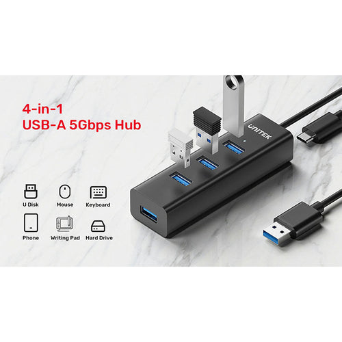 Unitek Y-3089V 4-in-1 USB-A 5Gbps Hub