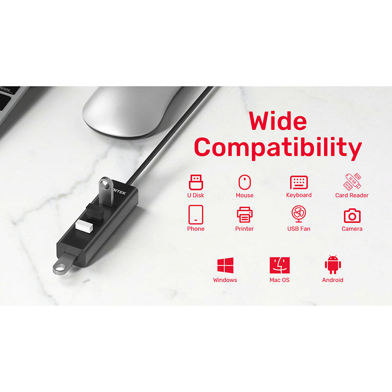 Unitek Y-3089V 4-in-1 USB-A 5Gbps Hub