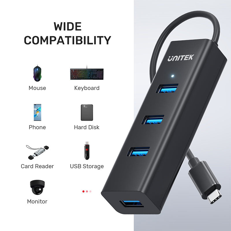 Unitek Y-3089Z 4 Ports USB-C 5Gbps Hub