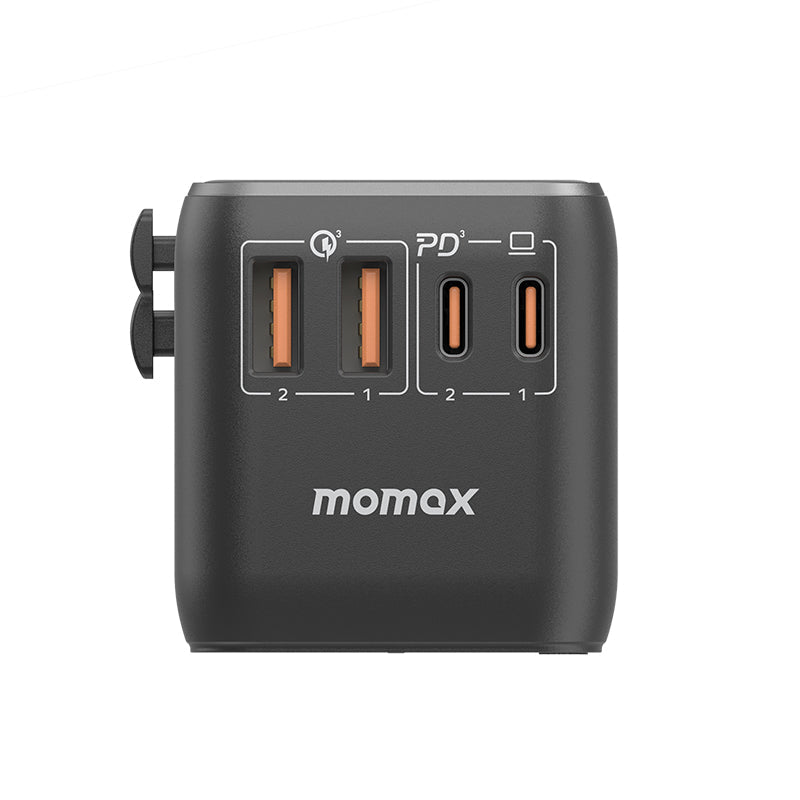 Momax UA10D 1-World Universal 4-Port Travel GaN Charger 100W (Black)
