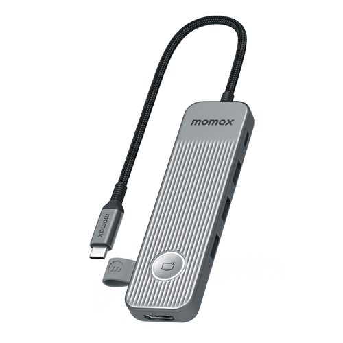 Momax DH16E ONELINK 6-in-1 Multi-Function USB-C Hub (Grey)