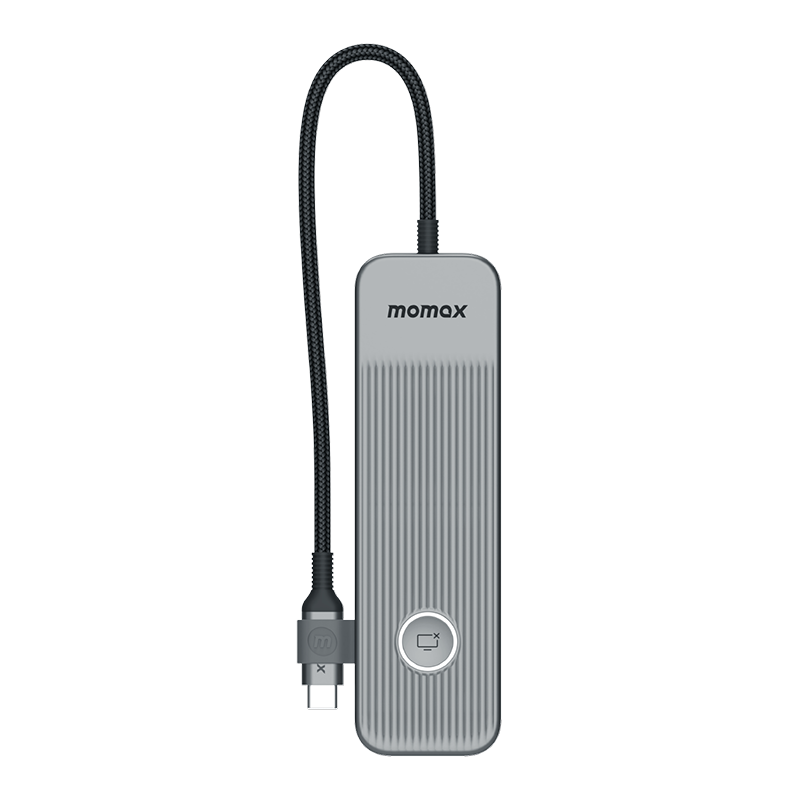 Momax DH18E ONELINK 8-in-1 Multi-Function USB-C Hub (Grey)
