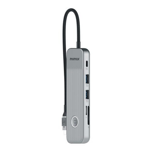 Momax DH18E ONELINK 8-in-1 Multi-Function USB-C Hub (Grey)