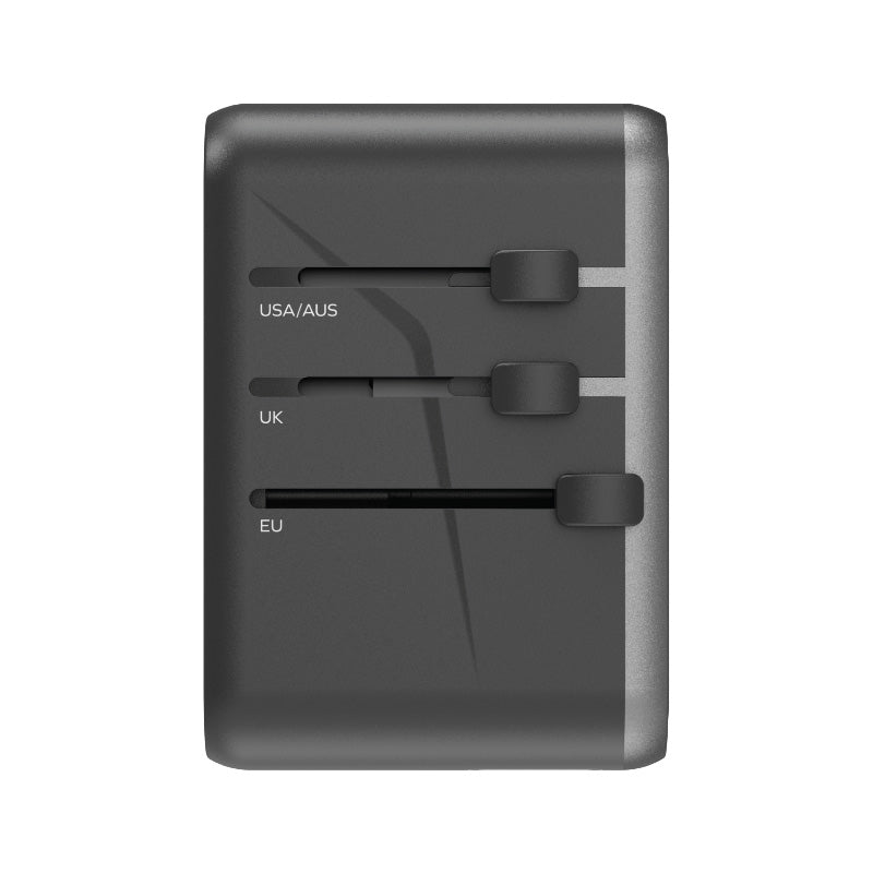 Momax UA8AD 1-World 70W GaN 5 Ports + AC Travel Adaptor - Black